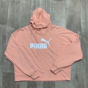 Womens Puma Cropped Oversized Hoodie‎